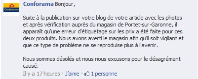 Augmentation Prix Avant Promotion - Arnaque Conforama - FaceBook Augmentation Prix Avant Promotion - Arnaque Conforama - FaceBook