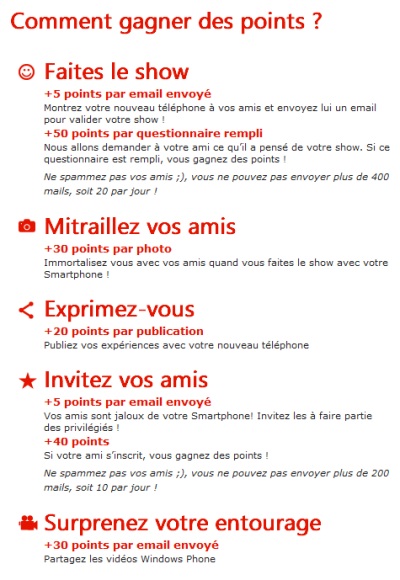Comment gagner des points sur le concours Lumia 800 - try and like it