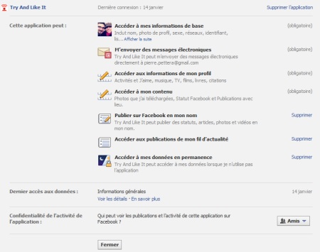 Try and Like It - Droits de l'application Try and Like It - Droits de l'application
