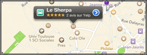 iOs6 - Plans - iphone 5 et Yelp - Toulouse iOs6 - Plans - iphone 5 et Yelp - Toulouse