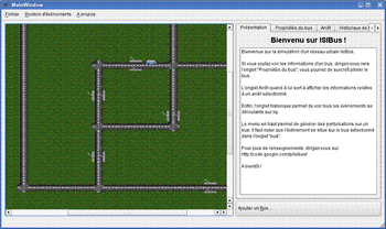 Capture d'écran de notre interface de gestion de Bus