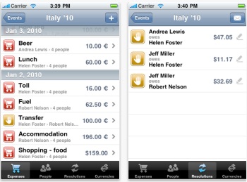 Share a Bill sur iPhone Share a Bill sur iPhone
