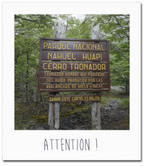 Bariloche - Cerro tronador - Warning