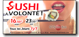 O Sushi bar - sushi illimités