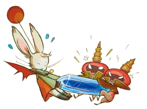 Crystal Defenders Mog vs monsters