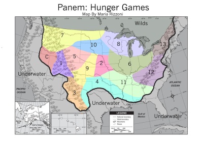 La carte de Panem - Hunger Games